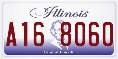 IL license plate A168060