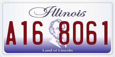 IL license plate A168061