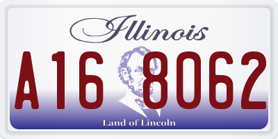 IL license plate A168062