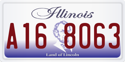 IL license plate A168063