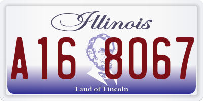 IL license plate A168067