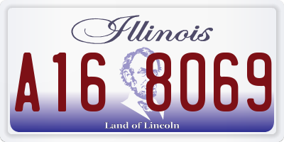 IL license plate A168069