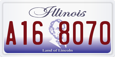 IL license plate A168070