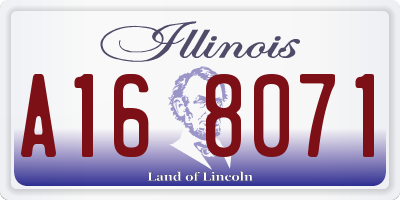 IL license plate A168071