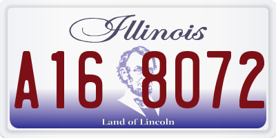 IL license plate A168072