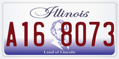 IL license plate A168073