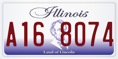 IL license plate A168074