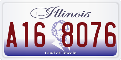 IL license plate A168076