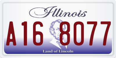 IL license plate A168077