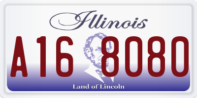 IL license plate A168080
