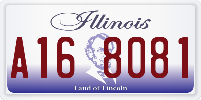 IL license plate A168081