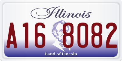 IL license plate A168082