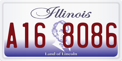 IL license plate A168086