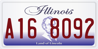 IL license plate A168092