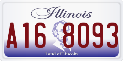 IL license plate A168093