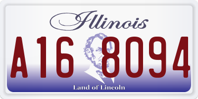 IL license plate A168094