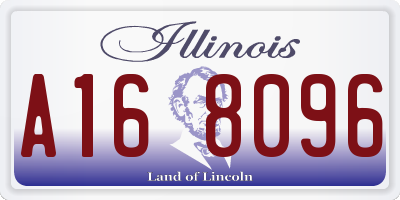 IL license plate A168096