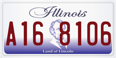 IL license plate A168106