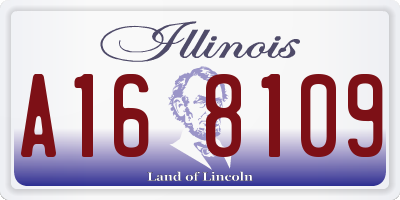 IL license plate A168109