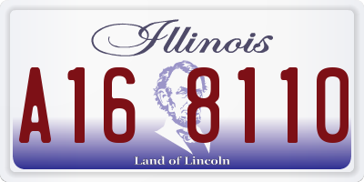 IL license plate A168110