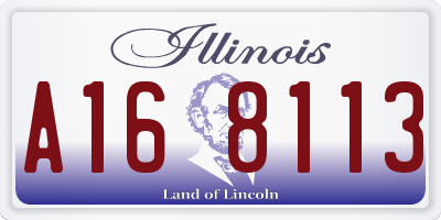 IL license plate A168113