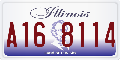 IL license plate A168114