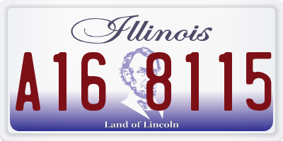 IL license plate A168115