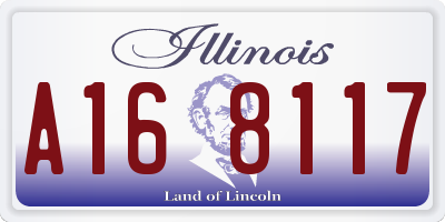 IL license plate A168117