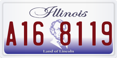 IL license plate A168119
