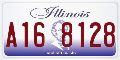 IL license plate A168128