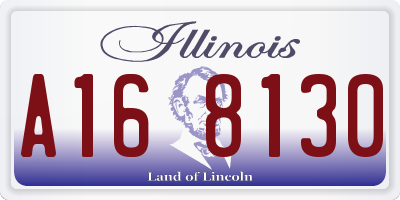 IL license plate A168130