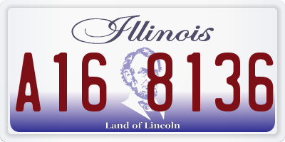 IL license plate A168136