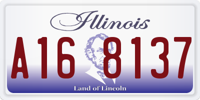 IL license plate A168137
