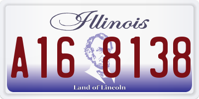 IL license plate A168138