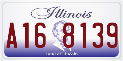 IL license plate A168139
