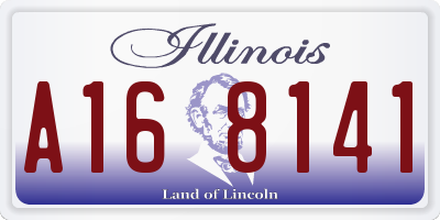 IL license plate A168141