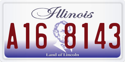 IL license plate A168143