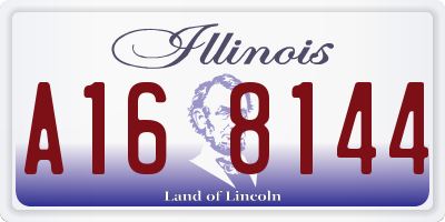 IL license plate A168144