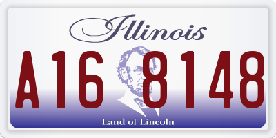 IL license plate A168148