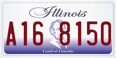 IL license plate A168150