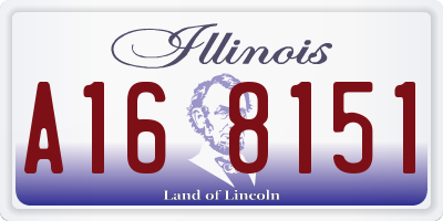 IL license plate A168151