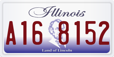 IL license plate A168152