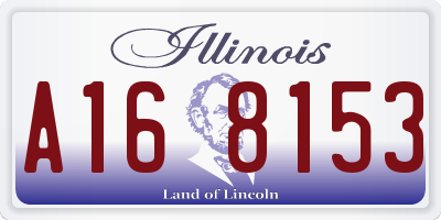 IL license plate A168153