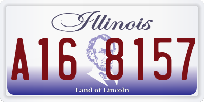 IL license plate A168157