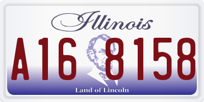 IL license plate A168158