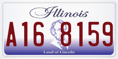 IL license plate A168159