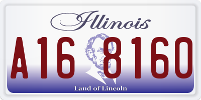 IL license plate A168160