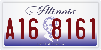 IL license plate A168161