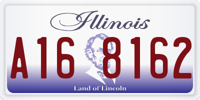 IL license plate A168162