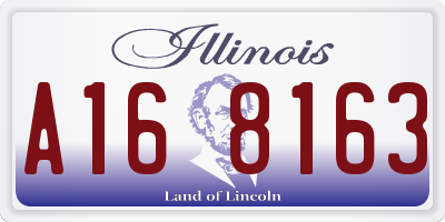 IL license plate A168163